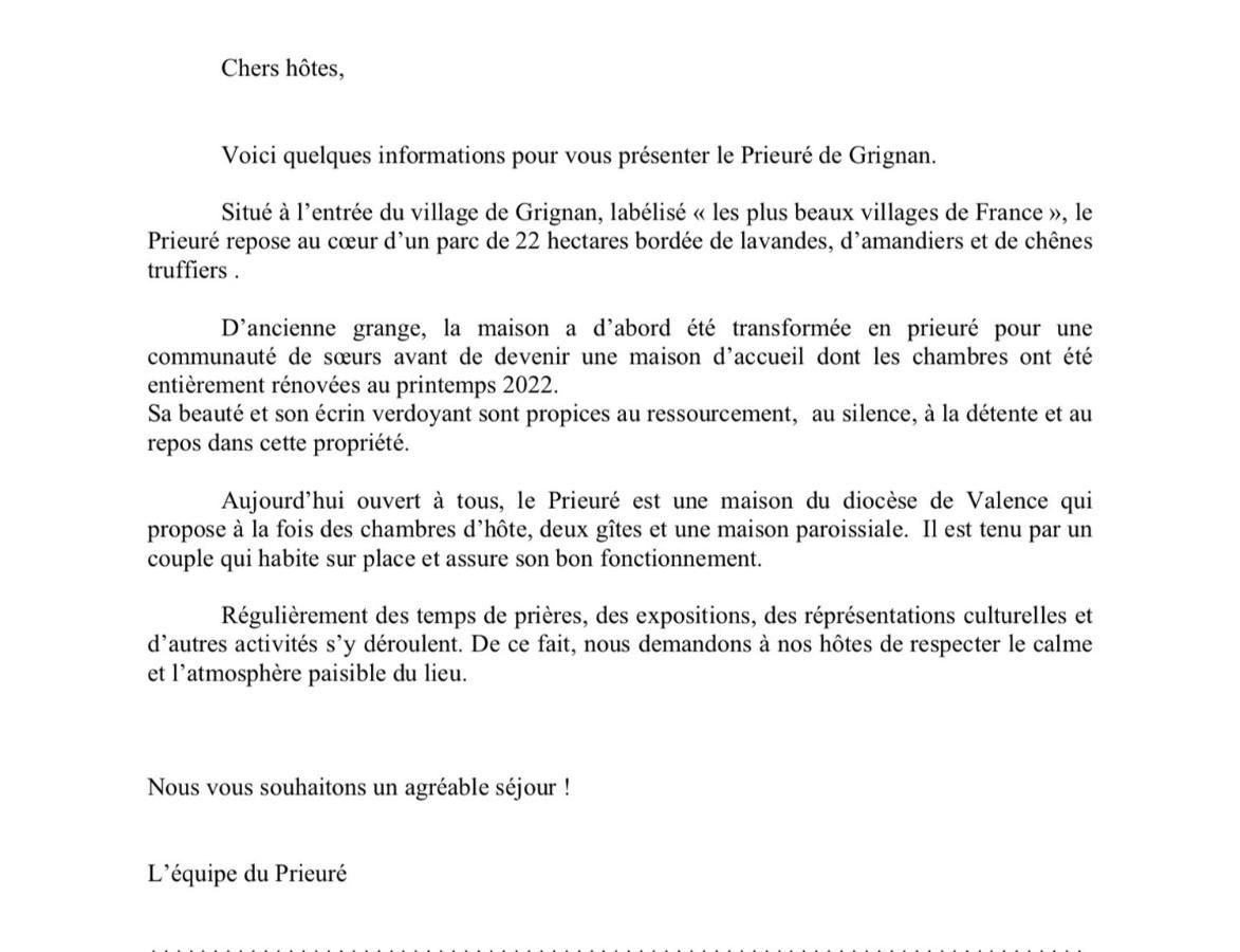 Prieure De Grignan Exterior foto